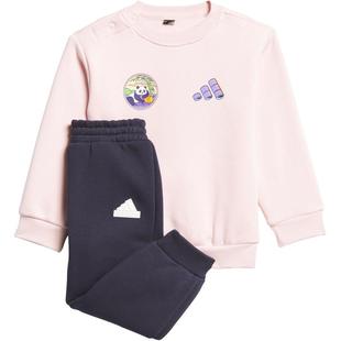 【自营】阿迪达斯女童1-3岁宝宝卫衣运动裤两件运动套装秋JC9370