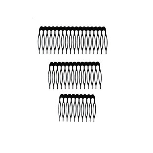 倒插梳发梳小号耐用不掉漆黑色刘海梳前额固定发卡女碎发整理神器