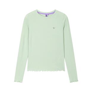 ANNASUI安娜苏运动裹敢暖流T打底正肩修身长袖T恤女式保暖抗菌