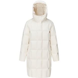 波司登2025冬新款经典商务品质鹅绒女中长款连帽羽绒服B250244164