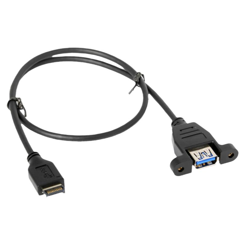 台式机Z470 Z570主板前置USB 3.1挡板线USB 3.0母头转3.1延长线