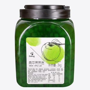 盾皇青苹果酱3kg 冰粥沙冰刨冰炒冰果肉果粒酱 餐饮奶茶店原料