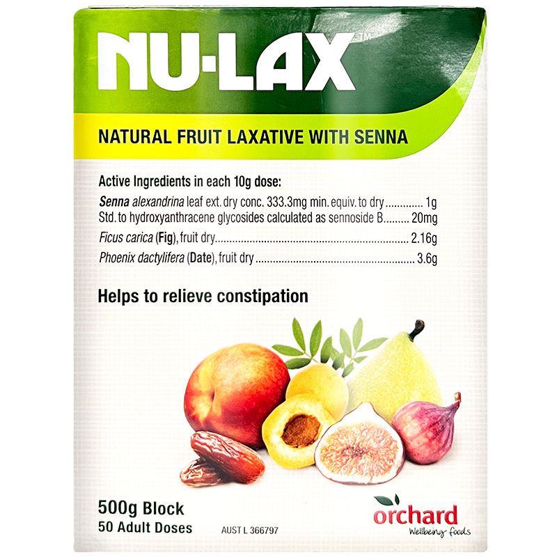 澳洲进口nu-lax乐康膏500g 果蔬膳食纤维 肠道水果纤维水果膏