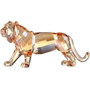 水晶老虎摆件十二生肖动物乔迁礼物吉祥物办公室桌面装饰品小摆件