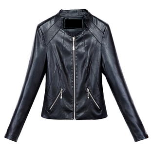 2025春秋新款海宁真皮皮衣女短款绵羊皮修身女士机车皮夹克小外套