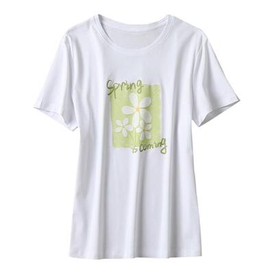 短袖淑女薄款印花薄款女