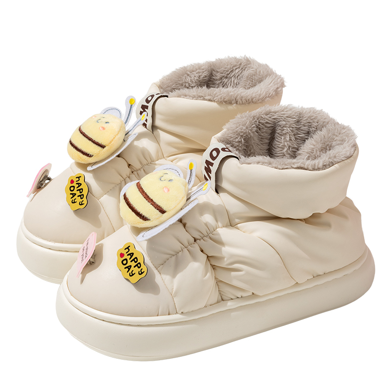 外穿棉鞋女冬季可爱少女心保暖ins潮居家室内EVA踩屎感防水棉拖鞋