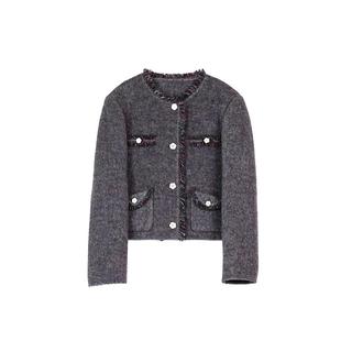 【商场专柜】伊纱贝莲短毛呢外套女秋冬新款百搭气质小香风上衣