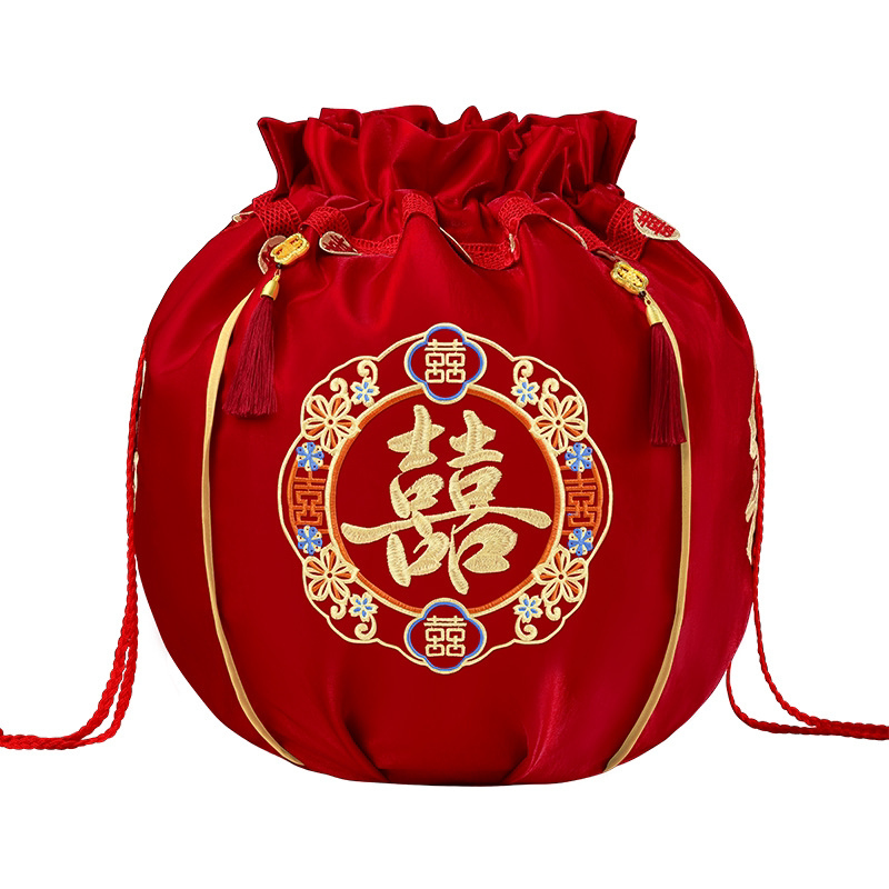 结婚喜盆红色子孙桶包袱袋包福袋