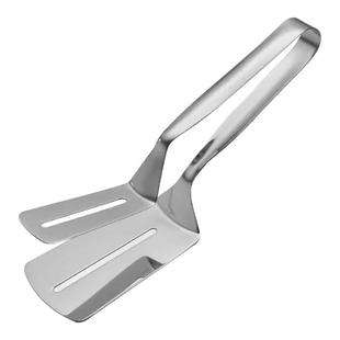 不锈钢翻面家用煎铲夹子二合一煎饼工具烧烤牛排双层铲煎鱼夹神器