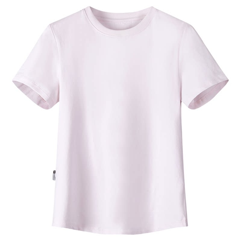 骆驼短袖T恤女正肩T神纯色半袖体恤冰感短款打底弹力修身显瘦上衣