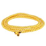 老庙黄金官方足金古韵金古法金好运莲莲串珠项链男女三圈手链项链