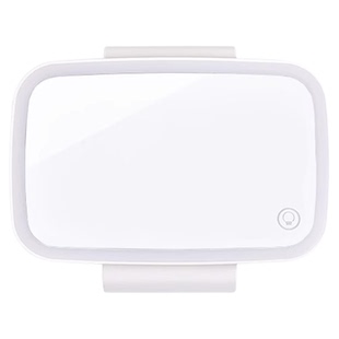 汽车遮阳板化妆镜梳妆镜子副驾驶遮光板LED灯光车载内饰卡通可爱