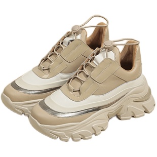 韦恩Wayne Flex秋冬新款老爹鞋拼色潮流厚底舒适休闲百搭