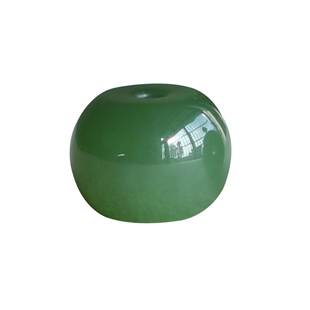 天然和田玉碧玉猫眼散珠苹果珠粉青色单珠玉石文玩配饰手串配珠