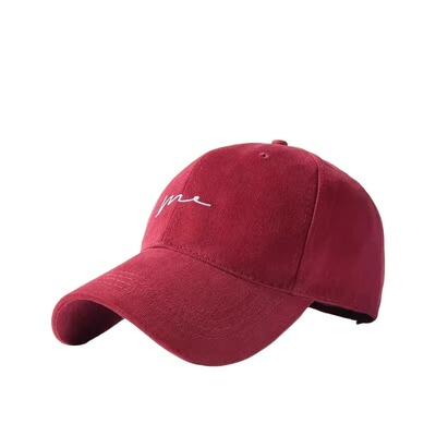 红色帽子大头围棒球帽大脸显脸小宽帽檐女加大加深男春鸭舌帽酒红