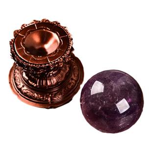 乌拉圭紫水晶球摆件纯原矿水晶球七星阵家居玄关招旺财镇宅风水球