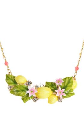 JuicyGrape夏日柠檬花朵项链
