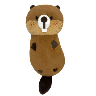 中国本土动物河狸玩偶睡觉抱枕床上男生款女生毛绒娃娃靠枕礼物