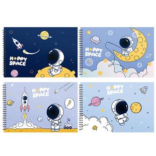 a4图画本小学生专用一年级幼儿园大班画画本空白儿童素描线圈美术本绘画本表征本涂色马克笔加厚不透色画册