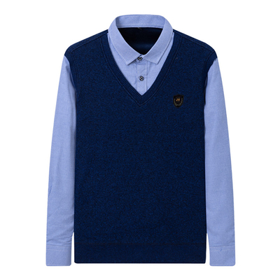 衬衫加绒加厚中老年风男装内衣