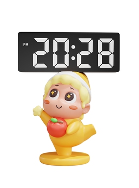 平安喜乐||电子时钟摆件摆台式