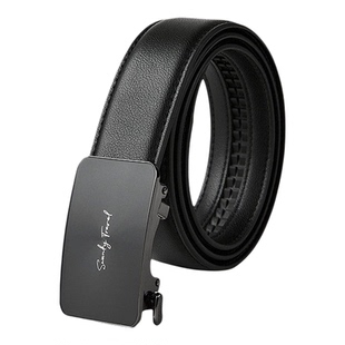 HLA/海澜之家纯色光泽皮带26新自动扣合金扣头商务绅士纯色腰带男