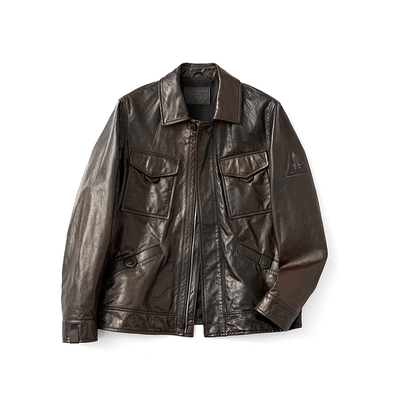 商务休闲户外皮衣夹克外套