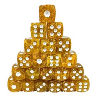 色子亚克力筛子水晶金色骰子粒黄金塞子闪闪大号游戏色子筛子骰粒