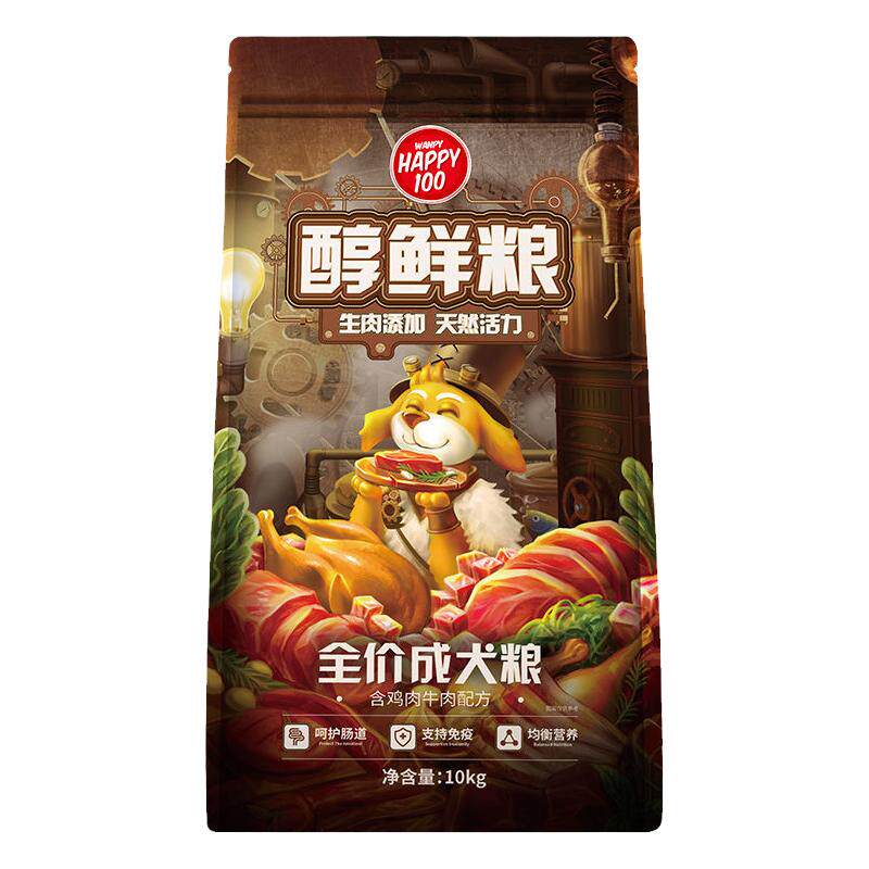 顽皮醇鲜狗粮泰迪金毛10kg犬粮