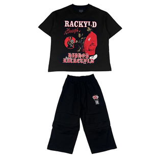 RACKETYLD嘻哈童装潮牌街舞儿童潮服酷帅男童hiphop街舞女孩套装