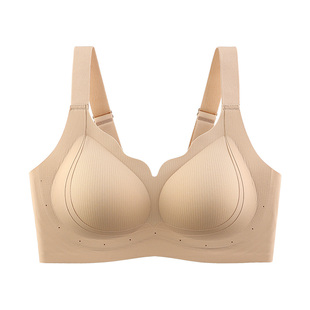 猫人本命年红色内衣无痕小胸显大女士聚拢承托收副乳防下垂文胸罩