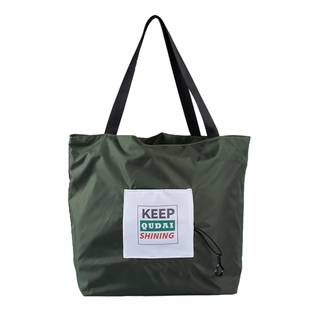 可折叠手提袋子便携定制布袋外出手拎包超市买菜环保袋拉链购物袋