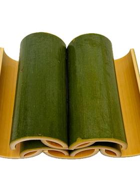 半圆竹筒片装饰造景竹片道具竹瓦片花艺布置环创竹筒片摆件可定制