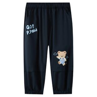 PawinPaw卡通小熊童装26年春夏季新款男宝宝儿童直筒束脚裤休闲裤