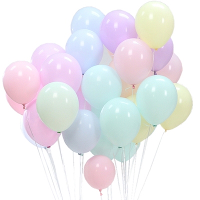 单层加厚10寸马卡龙圆形球100个