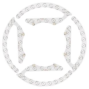 led吸顶灯芯 替换圆形改造风扇灯灯带灯条贴片三色遥控光源磁吸珠