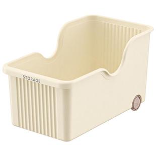 厨房收纳盒锅盖架置物架锅具收纳架橱柜带滑轮多功能整理盒收纳筐