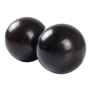 紫光檀木中老年健身按摩手球手掌上保健握力球 文玩球送长辈礼品