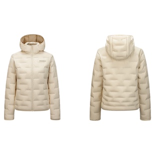 波司登轻薄羽绒服女士短款连帽保暖鹅绒亲肤防风秋冬无绗缝外套