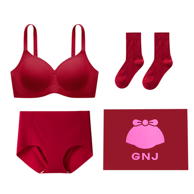 小辣同款菇娘家本命年红色内衣