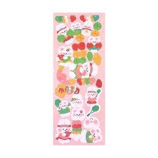 镭射咕卡贴纸随心配咕盘卡套套装diy小卡追星少女手帐拍立得相册素材装饰韩系可爱贴画咕卡片立体女孩不重复