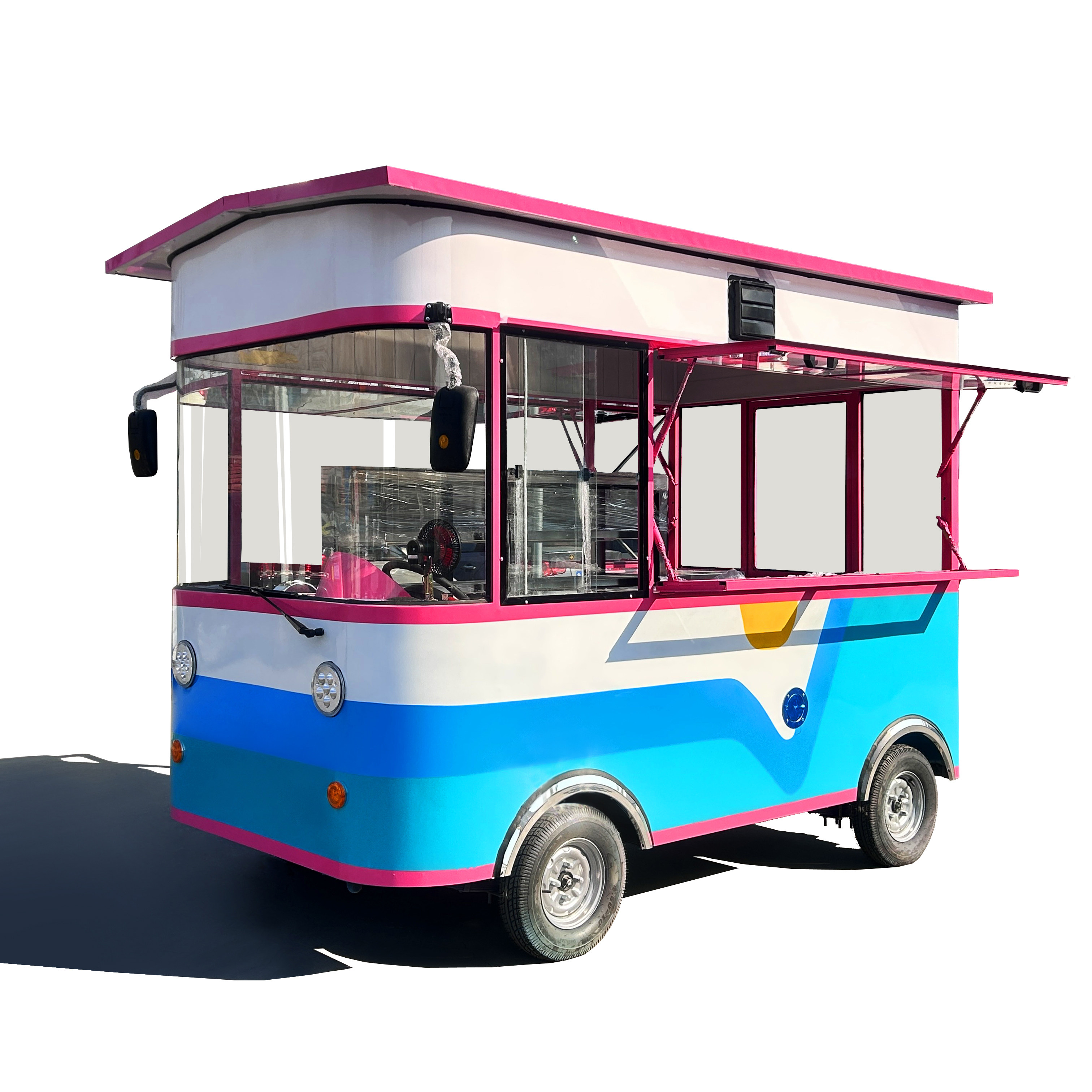 电动小吃车多功能餐车移动摆摊车炸串商用车美食早餐车电动四轮车