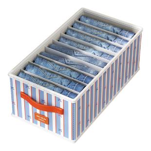 衣服收纳筐放在衣柜收纳整理盒裤子神器分格四件套衣物布艺收纳盒