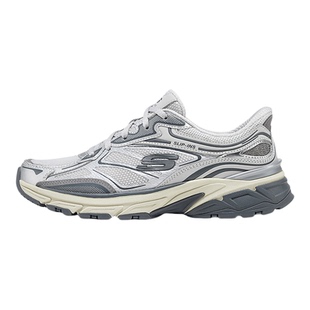 Skechers斯凯奇女鞋秋季款一脚蹬银翼鞋网面透气运动老爹鞋150710