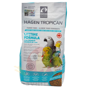 哈根-哈利中大型鹦鹉日常维护滋养丸S颗粒合成粮食4mm原装1.8磅