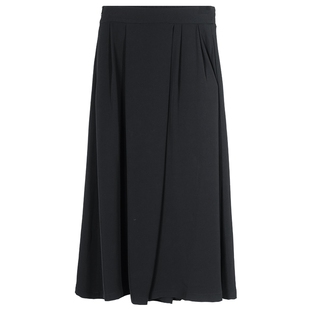 米思阳2025夏季新款通勤简约风休闲裤高腰宽松舒适黑色直筒裤1335