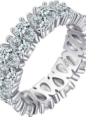 摩典925纯银锆石韩版甜美戒指