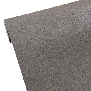 加厚咖灰麻布纹墙纸自粘壁纸房间卧室背景防水防潮贴纸特厚自粘贴