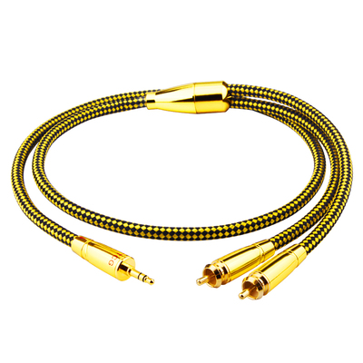 YYTCG3.5转双莲花手机音箱链接线